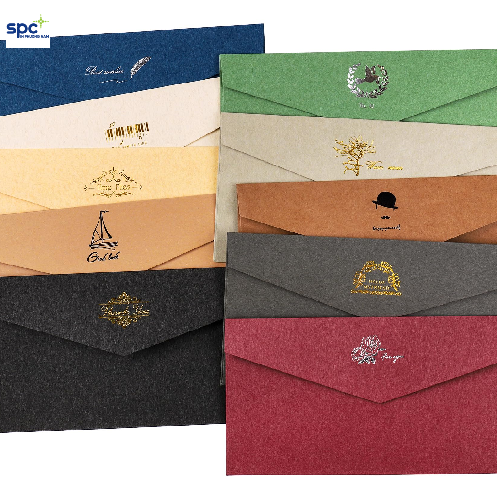 Bao thư vintage thường được làm từ các loại giấy dày và có kết cấu đẹp mắt