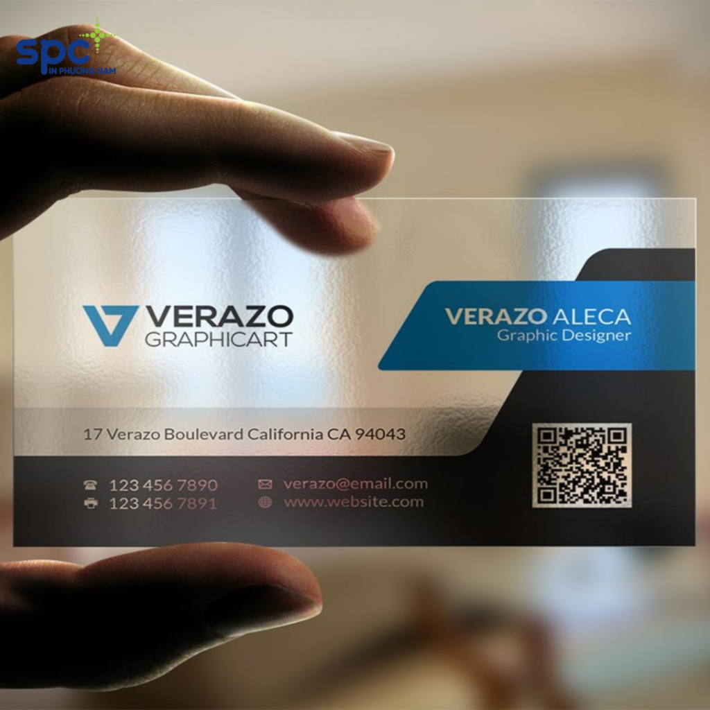 Mẫu Card Visit trong suốt sử dụng nhựa Acrylic có độ bền cao, chống thấm nước tốt Mẫu Card Visit trong suốt sử dụng nhựa Acrylic có độ bền cao, chống thấm nước tốt