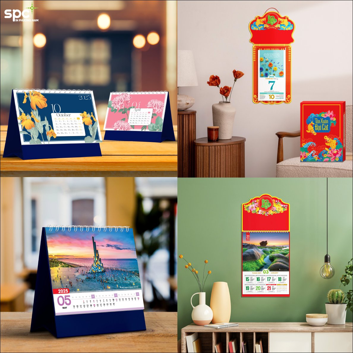 In Phương Nam cung cấp đa dạng nhiều mẫu lịch Tết khác nhau In Phương Nam cung cấp đa dạng nhiều mẫu lịch Tết khác nhau