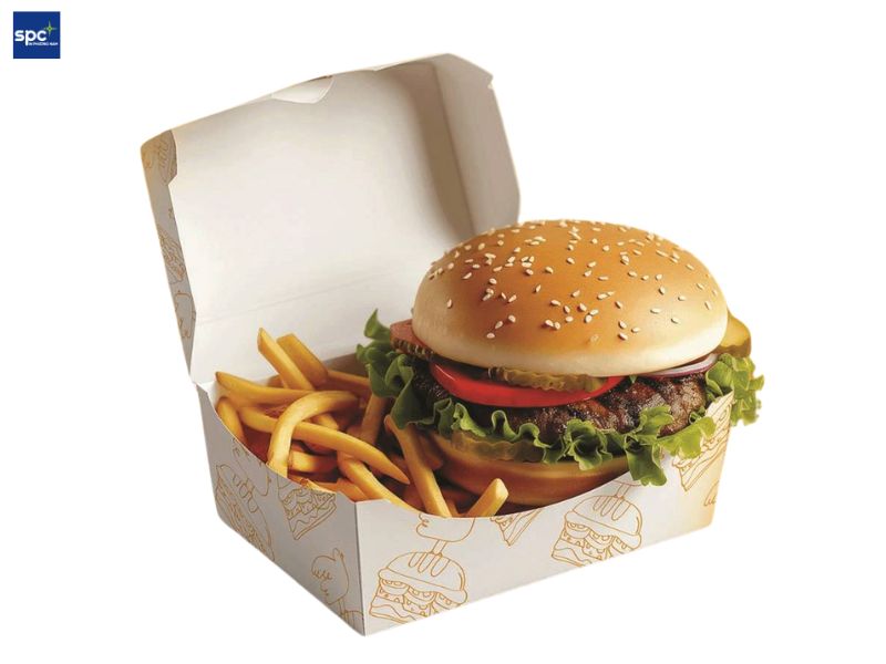 Hộp giấy đựng bánh hamburger có tính thẩm mỹ và xây dựng thương hiệu Hộp giấy đựng bánh hamburger có tính thẩm mỹ và xây dựng thương hiệu